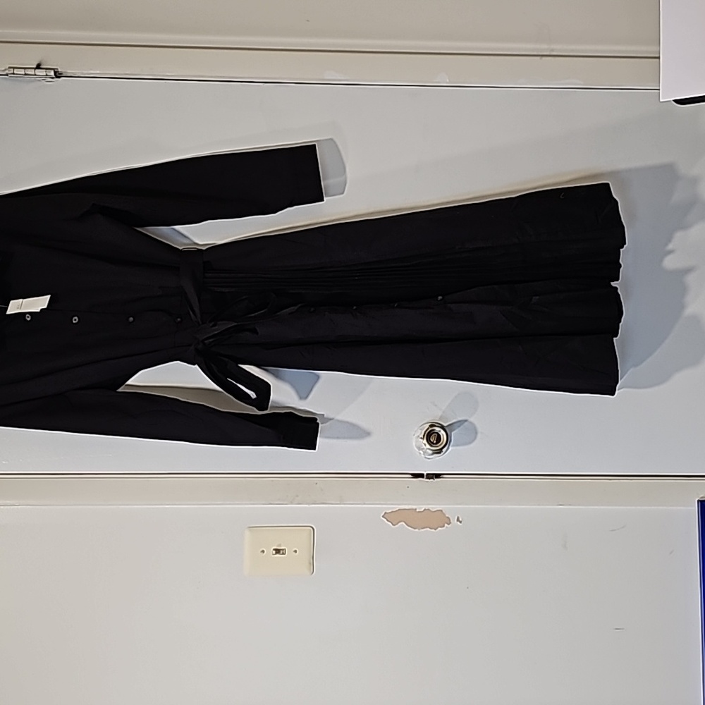 Black maxi shirt dress